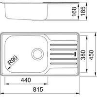Кухонная мойка Franke LNX 611-82 101.0736.118 (стальной) - Превью изображения №2 — Интернет-магазин Time-Shop
