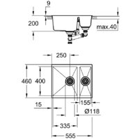 Кухонная мойка Grohe K500 60-C 55.5/46 1.5 31648AP0 (черный гранит) - Превью изображения №2 — Интернет-магазин Time-Shop