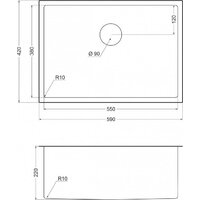 Кухонная мойка Emar EMB-132 PVD Nano Dark - Превью изображения №2 — Интернет-магазин Time-Shop