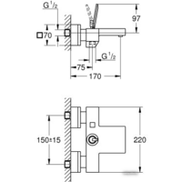 Смеситель Grohe Eurocube Joy 23666000 - Превью изображения №2 — Интернет-магазин Time-Shop