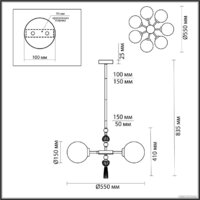 Подвесная люстра Odeon Light Palle 5405/7 - Превью изображения №2 — Интернет-магазин Time-Shop