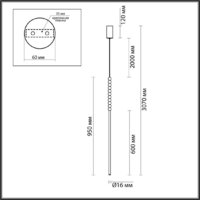 Подвесная люстра Odeon Light Monella 6639/12L - Превью изображения №5 — Интернет-магазин Time-Shop
