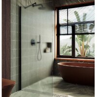 Душевая стенка MaybahGlass 119x195 MGD-688-6ш (сатин стекло/черный) - Превью изображения №2 — Интернет-магазин Time-Shop