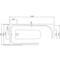Ванна AM.PM W80A-150-070W-A 150x70 (с каркасом) - Превью изображения №2 — Интернет-магазин Time-Shop