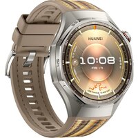 Умные часы Huawei Watch GT 6 Pro 46 мм (серебристый, с коричневым плетеным ремешком, международная версия) - Превью изображения №3 — Интернет-магазин Time-Shop