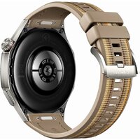 Умные часы Huawei Watch GT 6 Pro 46 мм (серебристый, с коричневым плетеным ремешком, международная версия) - Превью изображения №4 — Интернет-магазин Time-Shop