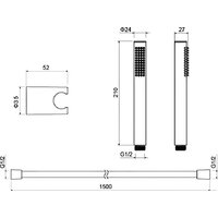Душевой гарнитур  Aquatek Европа AQ2034BG (золото) - Превью изображения №6 — Интернет-магазин Time-Shop