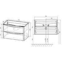 Vincea Тумба под умывальник Paola 80 VMC-2P800GW - Превью изображения №4 — Интернет-магазин Time-Shop