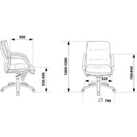 Офисное кресло Бюрократ T-9927SL-LOW (черный) - Превью изображения №10 — Интернет-магазин Time-Shop