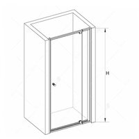 Душевая дверь RGW PA-02 41080200-11 100 (хром/прозрачное стекло) - Превью изображения №3 — Интернет-магазин Time-Shop