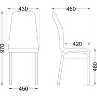 Стул AksHome Adele (экокожа, кремовый APU-003/хром) - Превью изображения №2 — Интернет-магазин Time-Shop