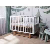 Классическая детская кроватка Incanto PAPI с автоспинкой и маятником KR-0176/60 (белый/бук) - Превью изображения №13 — Интернет-магазин Time-Shop