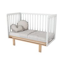 Классическая детская кроватка Incanto PAPI с автоспинкой и маятником KR-0176/60 (белый/бук) - Превью изображения №9 — Интернет-магазин Time-Shop