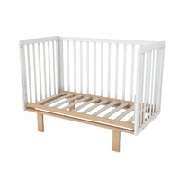 Классическая детская кроватка Incanto PAPI с автоспинкой и маятником KR-0176/60 (белый/бук) - Превью изображения №8 — Интернет-магазин Time-Shop