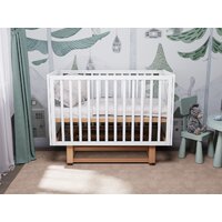 Классическая детская кроватка Incanto PAPI с автоспинкой и маятником KR-0176/60 (белый/бук) - Превью изображения №11 — Интернет-магазин Time-Shop
