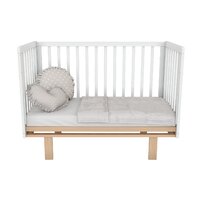Классическая детская кроватка Incanto PAPI с автоспинкой и маятником KR-0176/60 (белый/бук) - Превью изображения №4 — Интернет-магазин Time-Shop