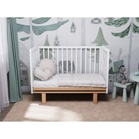 Классическая детская кроватка Incanto PAPI с автоспинкой и маятником KR-0176/60 (белый/бук) - Превью изображения №12 — Интернет-магазин Time-Shop