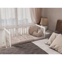 Классическая детская кроватка Incanto PAPI с автоспинкой и маятником KR-0176/60 (белый/бук) - Превью изображения №16 — Интернет-магазин Time-Shop