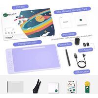 Графический планшет Parblo Intangbo M (сиреневый) - Превью изображения №8 — Интернет-магазин Time-Shop