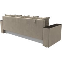 Диван Лига диванов Дубай Лайт полки справа 114346 (микровельвет бежевый) - Превью изображения №8 — Интернет-магазин Time-Shop