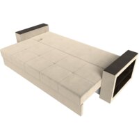 Диван Лига диванов Дубай Лайт полки справа 114346 (микровельвет бежевый) - Превью изображения №7 — Интернет-магазин Time-Shop