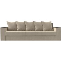 Диван Лига диванов Дубай Лайт полки справа 114346 (микровельвет бежевый) - Превью изображения №2 — Интернет-магазин Time-Shop