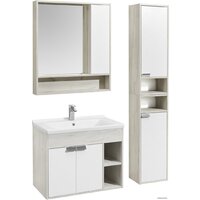  Акватон Тумба под умывальник Флай 80 1A237401FAX10 (дуб белый/дуб крафт) - Превью изображения №5 — Интернет-магазин Time-Shop