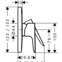 Смеситель Hansgrohe Talis E 71765990 (золотистый) - Превью изображения №2 — Интернет-магазин Time-Shop
