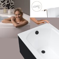 Ванна Lauter Haven 160x75 21202006 (с ножками, лицевым черным и торцевым экраном) - Превью изображения №6 — Интернет-магазин Time-Shop