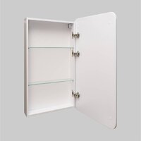  Symbolite Шкаф с зеркалом для ванной Каре 40x80 универсальное (с подсветкой, сенсор с диммером на зеркале) - Превью изображения №2 — Интернет-магазин Time-Shop