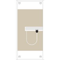  Symbolite Шкаф с зеркалом для ванной Каре 40x80 универсальное (с подсветкой, сенсор с диммером на зеркале) - Превью изображения №4 — Интернет-магазин Time-Shop