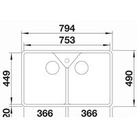 Кухонная мойка Blanco Villae Farmhouse Double (белый) - Превью изображения №2 — Интернет-магазин Time-Shop