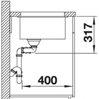 Кухонная мойка Blanco Subline 430/270-U (темная скала) 523152 - Превью изображения №3 — Интернет-магазин Time-Shop