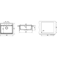 Кухонная мойка Florentina Липси 600 (черный) - Превью изображения №4 — Интернет-магазин Time-Shop