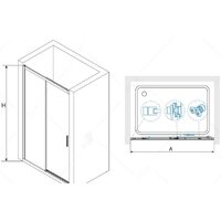 Стеклянная шторка для ванны RGW Leipzig LE-12B 34121220-14 (черный/прозрачное стекло) - Превью изображения №4 — Интернет-магазин Time-Shop