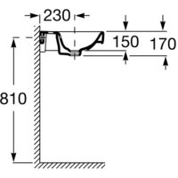 Умывальник Roca Debba 55x44 [32799500Y] - Превью изображения №8 — Интернет-магазин Time-Shop
