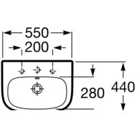 Умывальник Roca Debba 55x44 [32799500Y] - Превью изображения №6 — Интернет-магазин Time-Shop