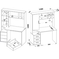 Стол Сокол КСТ-16 (бетон/белый) - Превью изображения №5 — Интернет-магазин Time-Shop