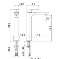 Смеситель Kerama Marazzi Piano 69315KM.21.018 - Превью изображения №2 — Интернет-магазин Time-Shop