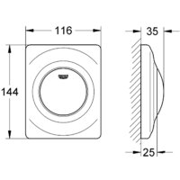 Панель смыва Grohe Surf 38808000 (хром) - Превью изображения №2 — Интернет-магазин Time-Shop