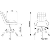 Офисное кресло Бюрократ CH-350SL (светло-бежевый) - Превью изображения №6 — Интернет-магазин Time-Shop