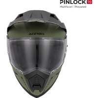 Мотошлем Acerbis Assault 0026643.582.064 (M, армейский зеленый) - Превью изображения №4 — Интернет-магазин Time-Shop