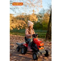 Педальная машинка Полесье Каталка-трактор с педалями Turbo с полуприцепом [52681] - Превью изображения №6 — Интернет-магазин Time-Shop