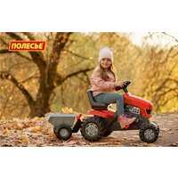 Педальная машинка Полесье Каталка-трактор с педалями Turbo с полуприцепом [52681] - Превью изображения №3 — Интернет-магазин Time-Shop