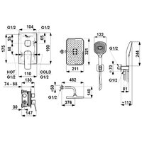 Душевая система  KFA Armatura Malaga 452950134 - Превью изображения №2 — Интернет-магазин Time-Shop