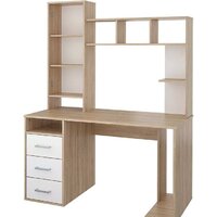 Стол Stolline Мика с надстройкой СТЛ.165.16 (дуб сонома/белый) - Превью изображения №3 — Интернет-магазин Time-Shop