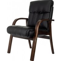 Офисный стул Бюрократ T-9932W-CF-Eco (черный, экокожа) - Превью изображения №3 — Интернет-магазин Time-Shop