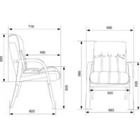 Офисный стул Бюрократ T-9932W-CF-Eco (черный, экокожа) - Превью изображения №12 — Интернет-магазин Time-Shop