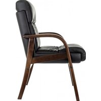 Офисный стул Бюрократ T-9932W-CF-Eco (черный, экокожа) - Превью изображения №4 — Интернет-магазин Time-Shop