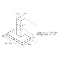 Кухонная вытяжка Jetair Touch BL/A/60 PRF0099977A - Превью изображения №2 — Интернет-магазин Time-Shop
